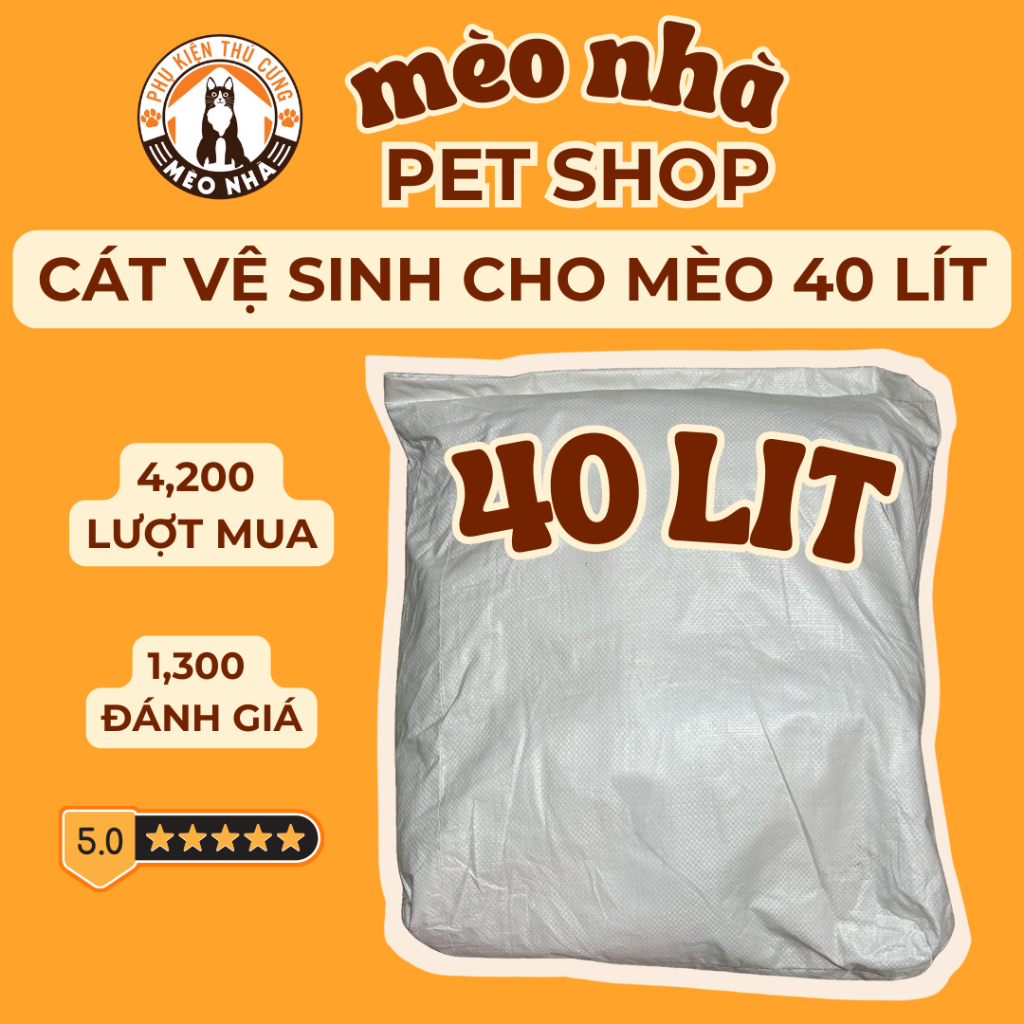 Cát vệ sinh cho mèo 40Lit "30kg" bao xá