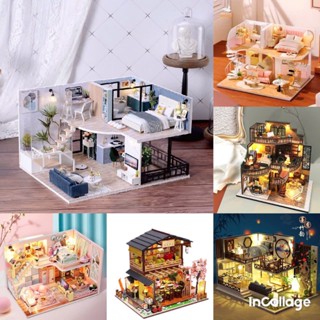 Mô hình nhà gỗ búp bê DIY - L032 và nhiều mẫu- TẶNG KEO DÁN GỖ