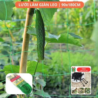 Lưới Làm Giàn Cây Leo, R90xC180cm, Độ Bền Cao, Dễ Lắp Đặt, Làm Giàn Bầu, Dưa
