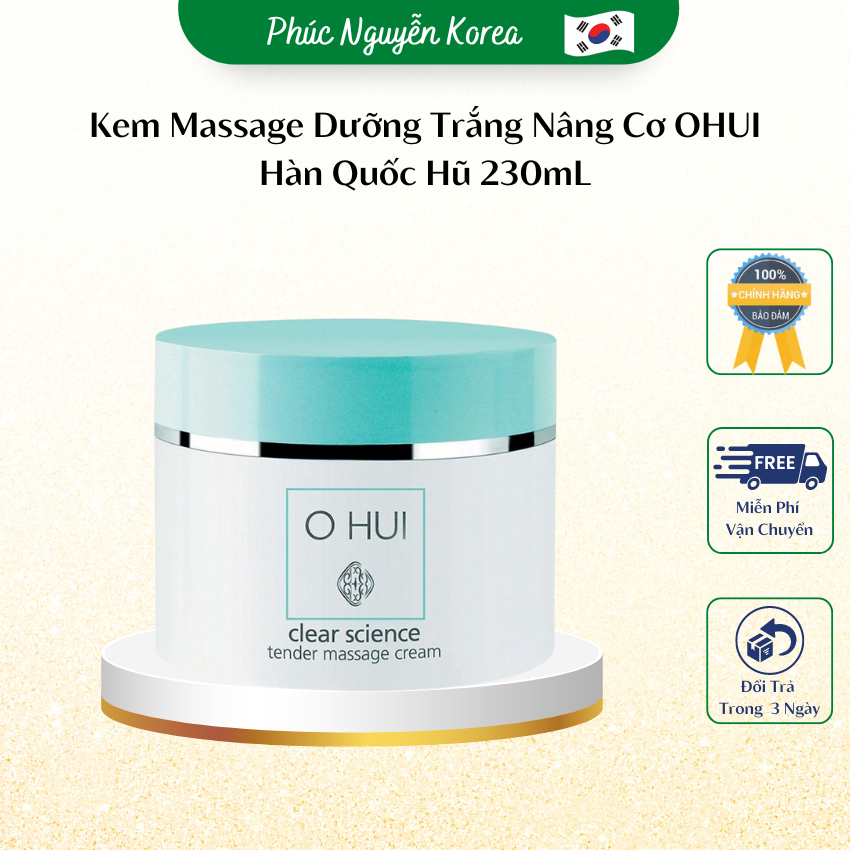 Kem Massage Dưỡng Trắng Nâng Cơ OHUI Hàn Quốc Tender Massage Cream Hộp 230ml
