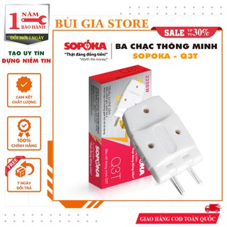 Đầu nối thông minh 3 ngả - Phích cắm nối chia 3 Sopoka 2200W