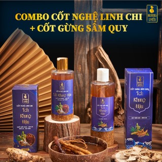Combo Cốt Gừng, Cốt Nghệ Ích Khang Hậu Hoàng Uyển Giúp Da Sáng Mịn Cho Mẹ Sau Sinh