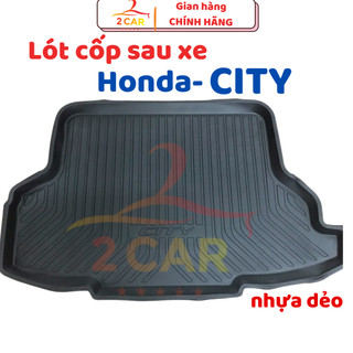 Lót cốp nhựa dẻo cho xe Honda City 2015 đến 2021, 2022, 2023, 2024 Hàng không mùi, dễ vệ sinh, không thấm nước