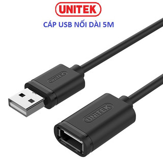 BH 12 Tháng -CÁP USB NỐI DÀI 5M UNITEK YC418GBK chống nhiễu , Cáp usb 2.0 nối dài 5m Unitek Y-C418GBK