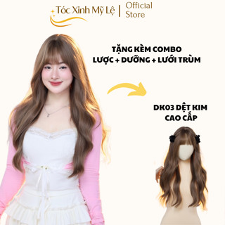 Tóc Giả Dệt Kim Nguyên Đầu DK05 [(Tặng Lược + Cuốn lô + Dưỡng + Lưới trùm)] Tóc Xinh Mỹ Lệ, Tóc Nữ