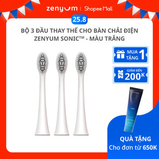 Bộ 3 Đầu Thay Thế Cho Bàn Chải Điện Zenyum Sonic - Màu Trắng