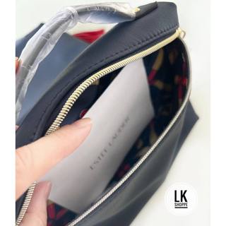 Túi đựng mỹ phẩm EL Màu Xanh Dương Đậm Có Khóa Kéo Phối Tua Rua Phong Cách Mới - LAMII BEAUTY