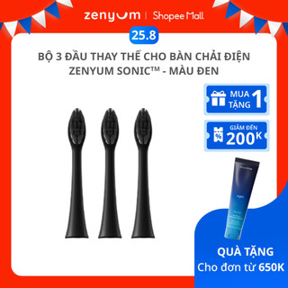 Bộ 3 Đầu Thay Thế Cho Bàn Chải Điện Zenyum Sonic - Màu Đen