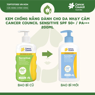 Kem chống nắng dành cho Da nhạy cảm Cancer Council Sensitive SPF 50+/ PA +++