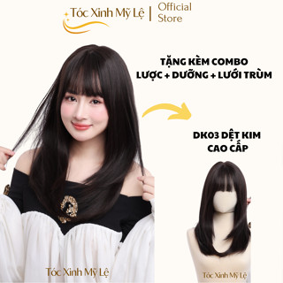 Tóc Giả Nguyên Đầu Dệt Kim DK03 [Tặng kèm Combo Lược +Dưỡng Tóc+Lưới Trùm] Tóc Xinh Mỹ Lệ Tóc Giả Nữ