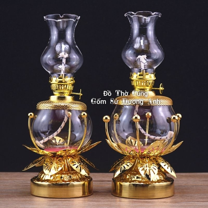 Đèn dầu lưu li - đèn thờ( HL)