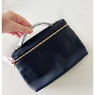 Túi đựng mỹ phẩm EL Màu Xanh Dương Đậm Có Khóa Kéo Phối Tua Rua Phong Cách Mới - LAMII BEAUTY