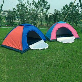 Lều phượt cắm trại vải dù rằn ri , lều du lịch picnic gia đình , chống muỗi , chống nước cho 2-3 người,3-4 người