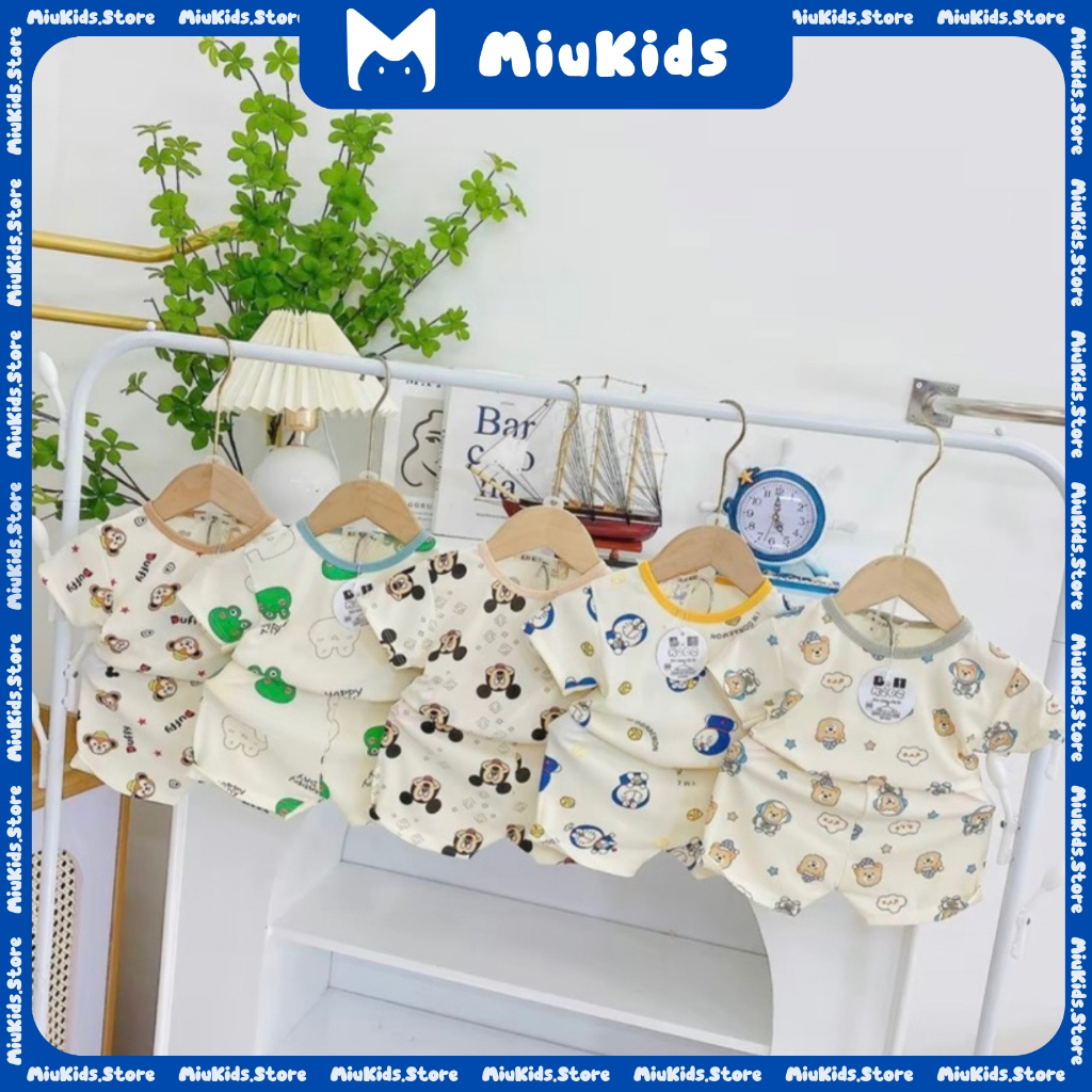 Bộ quần áo trẻ em Combo 5bộ [ TẶNG 1bộ ]  CỘC TAY chất tăm lạnh cho bé trai và bé gái (đi hoạ tiết ngẫu nhiên)