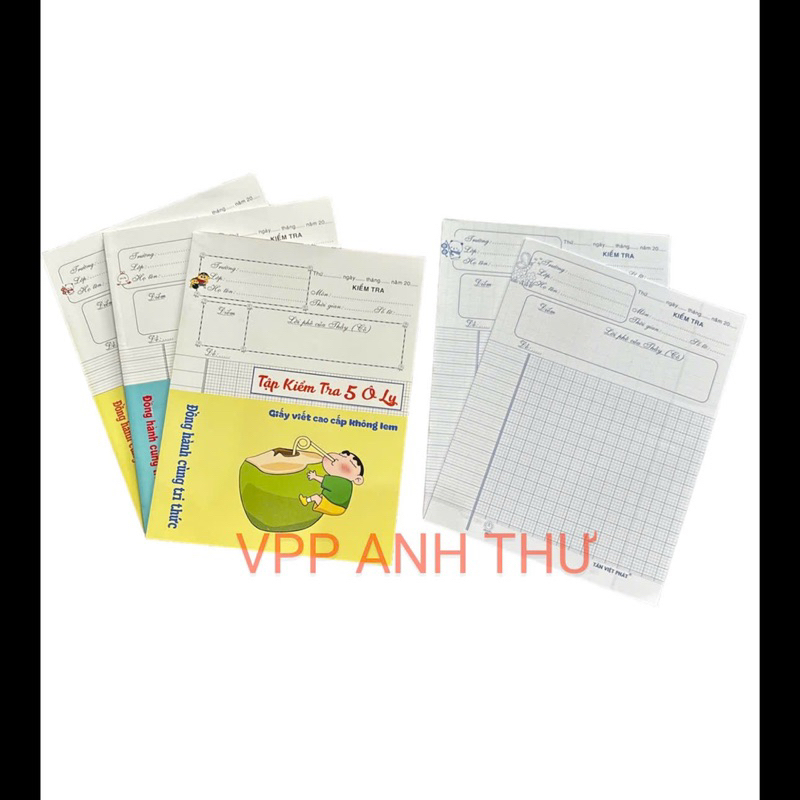 5 CUỐN TẬP - GIẤY KIỂM TRA (SL :5 )