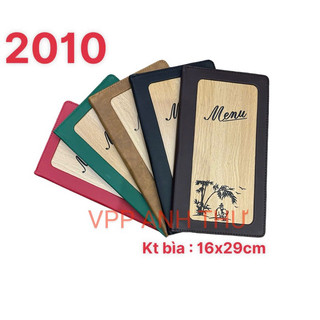 CUỐN BÌA MENU DA GỖ 10-20 LÁ 2010 ( 16x29 cm)