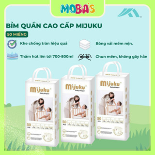 Tã/Bỉm Quần Cao Cấp Mijuku M50/L50/XL50/2XL50/3XL50/4XL50/5XL50
