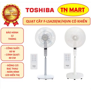 Quạt cây Toshiba F-LSA20(W/H)VN 5 cánh, có khiển, cánh quạt 40cm, chính hãng, bảo hành 12 tháng