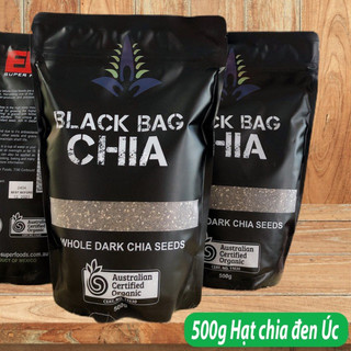 Hạt Chia Úc Organic Chia Seeds Túi Đen Cao Cấp 500g