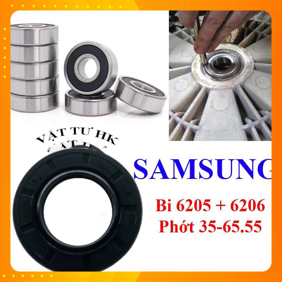 Bộ vòng bi kèm phớt chắn nước máy giặt SAMSUNG nhỏ lồng ngang - mg sámung cửa trước - Phớt SS 35-65.