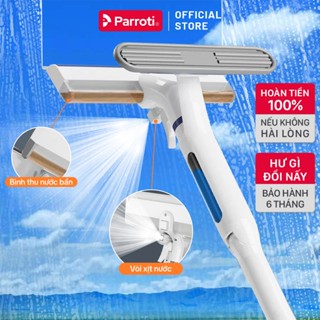 Cây Lau Kính Thông Minh, Có Phun Sương, Gạt Nước, Thu Nước Bẩn, Cán Nhôm Parroti Shiny SN04