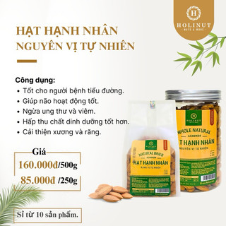 Hạt Hạnh nhân tươi Holinut nhập khẩu - Túi 500gr