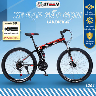 Xe đạp thể thao nam 4TEEN LAUZACK 26inch, xe đạp gấp gọn tiện lợi, tặng kèm bình nước xịn sò