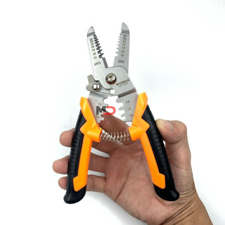 Kìm cắt dây đa năng cao cấp 3 in 1 (Cắt dây-Tuốt dây-Bấm cos) Nhập Khẩu Đức  bằng thép Chrome  vanadium 7inch/175mm 6282