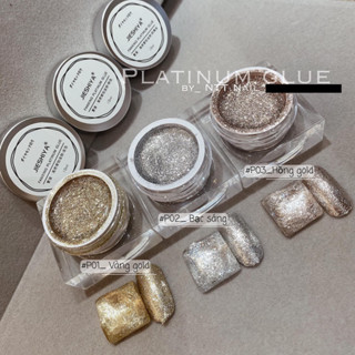 Gel nhũ vẽ kẻ viền platinum glue kim cương siêu sáng