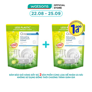 Nước Rửa Bát Orita Hương Chanh Lemon Scented Dish Washing Liquid 500ml