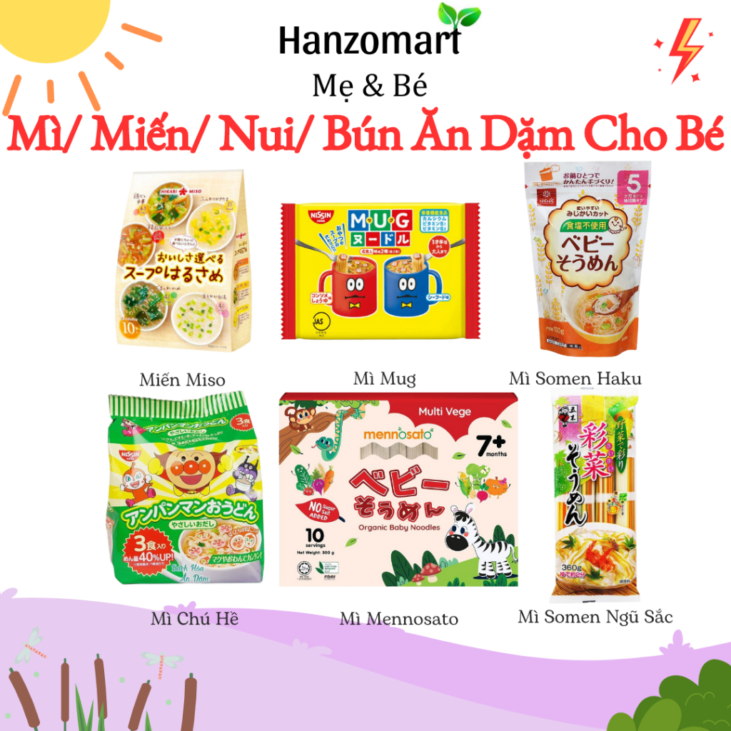 Mì / nui / bún / somen cho bé ăn dặm từ 6m+ - hanzo2009