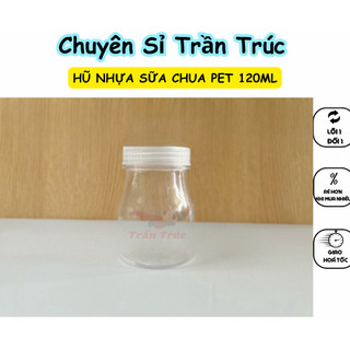 [HÀNG SẴN]Set 70 Hủ nhựa sữa chua PET 120ml, Hộp Đựng sữa, hũ nhựa pet dung tích 120ml  (không chịu nhiệt cao)-trần trúc