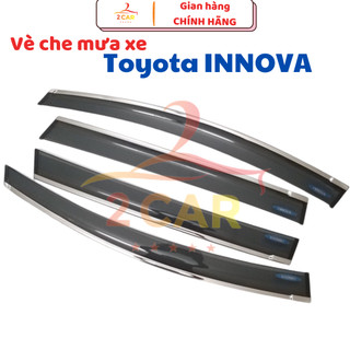Vè che mưa chỉ INOX xe Toyota Innova 2016 - 2021 Hàng cao cấp