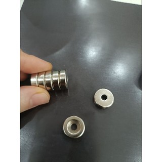 Nam châm có lỗ vít 15x5 lỗ 4mm siêu từ tính gắn tủ gỗ tủ tài liệu siêu  mạnh