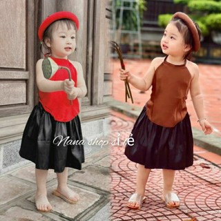 Yếm đào bé gái kèm mấn xinh xắn size 7 - 35ky