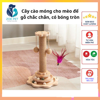CÂY CÀO MÓNG 3 TẦNG CÓ ĐỆM NẰM CHO MÈO