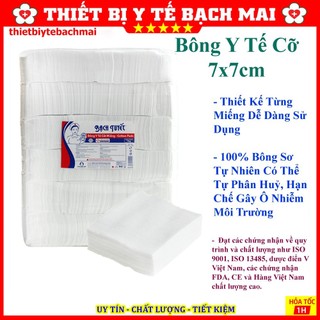 BÔNG BẠCH TUYẾT Y TẾ Cắt Miếng 10x10cm, 7x7cm 1kg - Vệ Sinh Baby