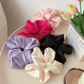 Cột Tóc Buộc Tóc Lụa Cỡ Lớn Phong Cách Retro Cổ Điển Cho Nữ Loli