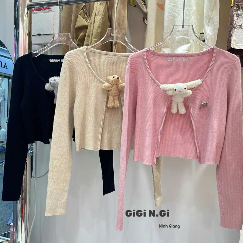 ÁO CADIGAN LEN MỎNG 13DE MARZO GẤU [HÀNG SẴN]