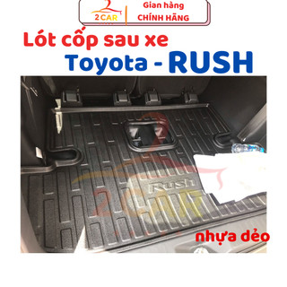 Lót cốp xe Toyota Rush 2018 - 2021,2022, 2023,2024 loại nhựa dẻo không mùi, không thấm nước, dễ vệ sinh- LCN-TO009