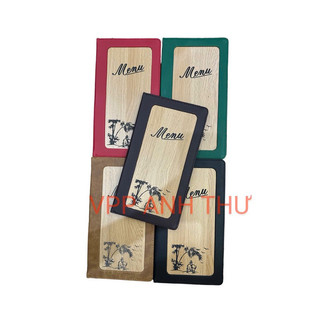 CUỐN BÌA MENU DA GỖ 10-20 LÁ 2010 ( 16x29 cm)