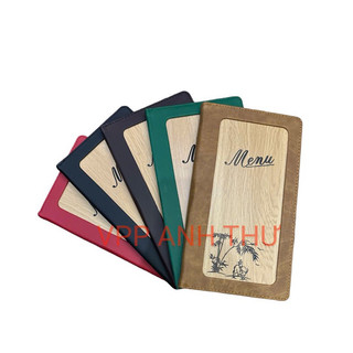 CUỐN BÌA MENU DA GỖ 10-20 LÁ 2010 ( 16x29 cm)