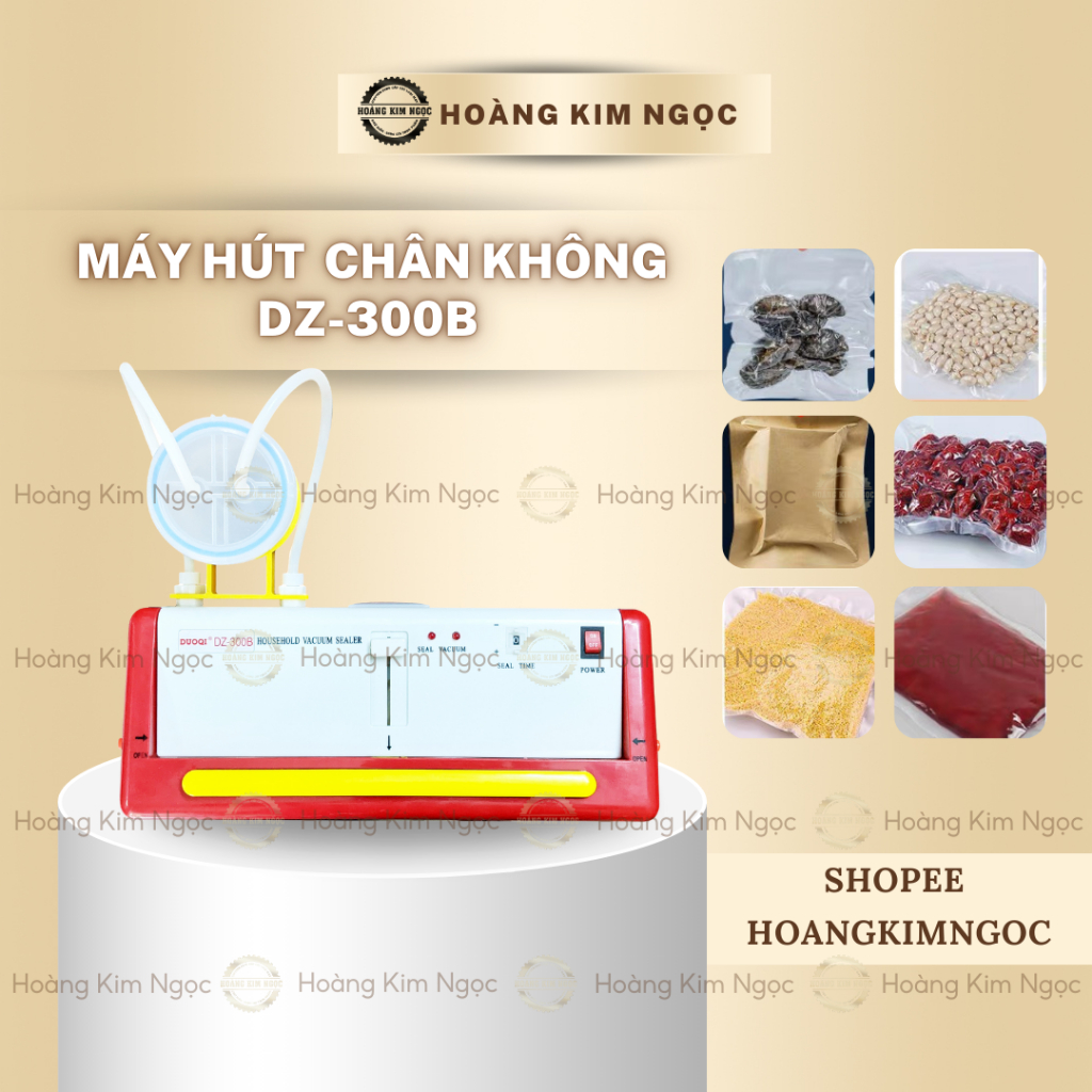 Máy Hút Chân Không Thực Phẩm DZ 300B Hoàng Kim Ngọc, Hút Chân Không Các Loại Thực Phẩm Nước Và Khô, Phiên Bản Quốc Tế