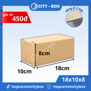 set 10 hộp 18x10x8 hộp carton ship cod - 18x10x8 hộp đóng hàng