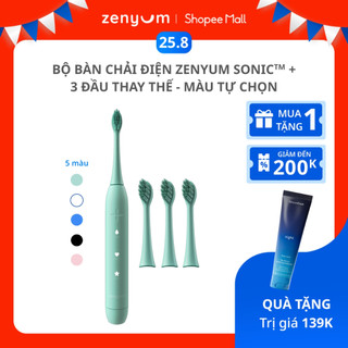 Bộ Bàn Chải Điện Zenyum Sonic + 3 Đầu Thay Thế - Màu Tự Chọn