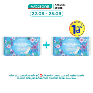 Băng Vệ Sinh Hằng Ngày Watsons Ultra Thin Pantyliner Unscented Cottony Soft Không Hương 15cm 40Miếng