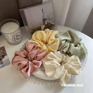 Cột Tóc Buộc Tóc Lụa Cỡ Lớn Phong Cách Retro Cổ Điển Cho Nữ Loli