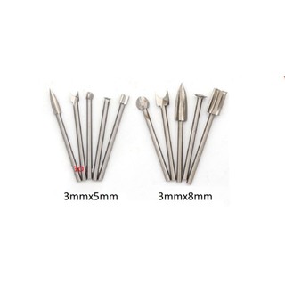Điêu khắc gỗ - Bộ 5 mũi lũa cán 3mm