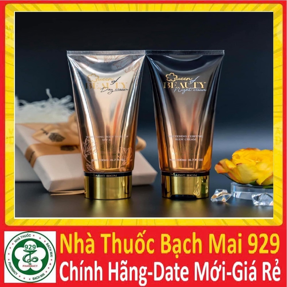 Bộ Sữa dưỡng BODY Truyền trắng nước hoa Magic Skin | Kem BODY Ngày & Đêm Queen beauty day & night cr