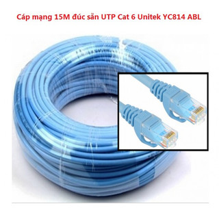 Cáp chống nhiễu BH 12 tháng Cáp mạng 15m đúc 2 đầu CAT6 UNITEK YC814ABL